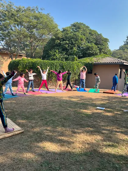 Little yogis reaching for the sky. Their uninhibited energy and enthusiasm are truly infectious.