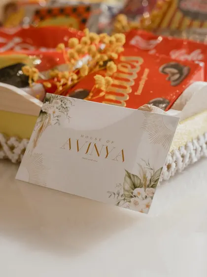 The final touch on our 90s nostalgia hamper is our custom brand card. Every gift we create includes personalized stationery, reinforcing the care and attention to detail that defines our work.