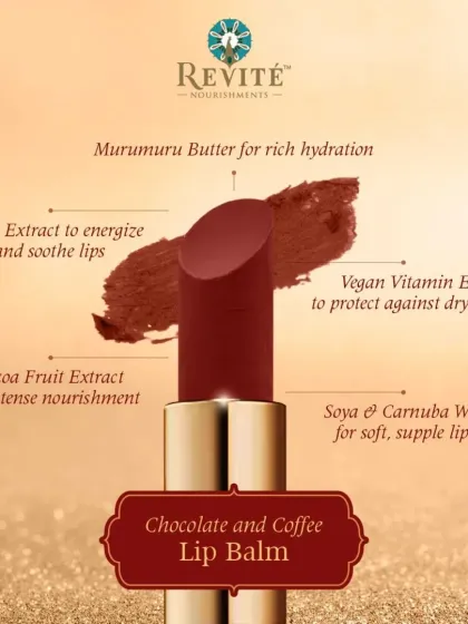 My Chocolate and Coffee Lip Balm is an energizing treat for your lips. It uses coffee extract to soothe, cocoa fruit extract for intense nourishment, and Murumuru butter for rich hydration.