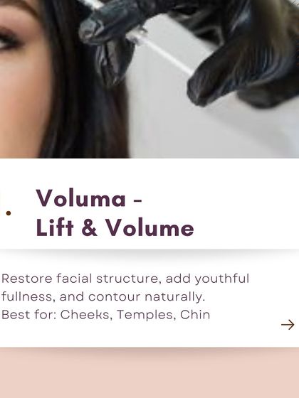 This graphic explains Juvederm Voluma, a filler I use to restore facial structure and add youthful fullness to areas like the cheeks, temples, and chin.