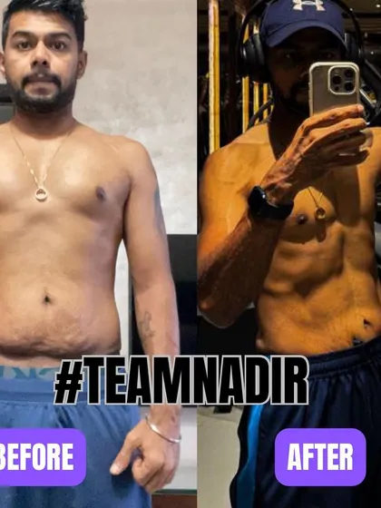 Another example of turning a regular guy into a dedicated athlete. This before and after showcases a complete body recomposition, achieved through sustainable habits and a structured training plan.