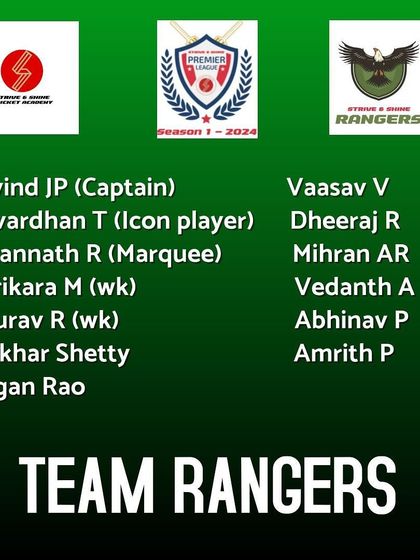 Announcing the full squad for Team Rangers for the Strive & Shine Premier League Season 1.