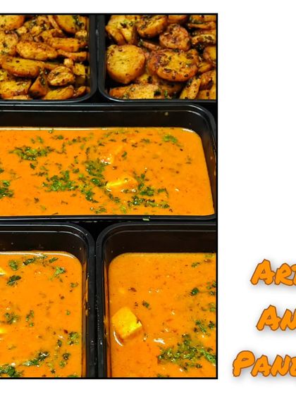 A simple yet delicious office lunch combo of crispy, masaledar Arbi and a comforting Paneer gravy, packed with full hygiene and care.