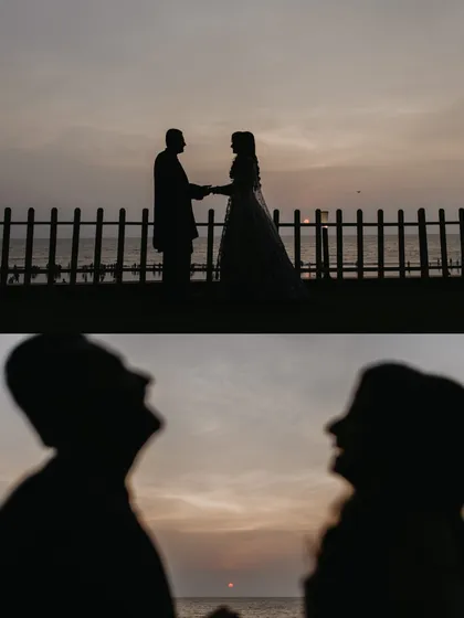 A silhouette against the sunset, a story of childhood friends turned soulmates. Distance only made their love fonder, and it's a privilege for us to witness and capture such beautiful love stories.