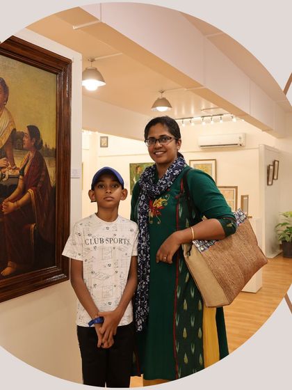 A mother and son enjoying the artworks together. It’s wonderful to see visitors of all ages exploring our collection.