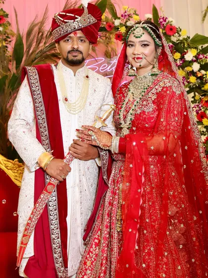 Another beautiful shot of the bride and groom. I ensure my bridal makeup is flawless from every angle and lasts through all the ceremonies and emotions of the day.