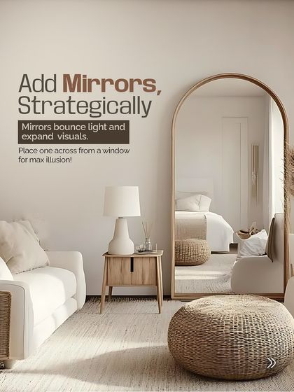 Add mirrors strategically. They bounce light and expand visuals. Placing one across from a window is a classic trick for maximum effect.