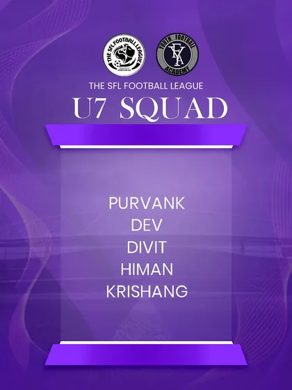 The U-7 squad for the SFL Football League. This is where the journey begins for our youngest and most enthusiastic players.