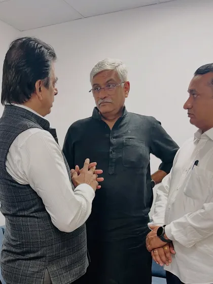 Explaining our vision for karate development to the Hon'ble Minister. These meetings are vital for securing governmental support and recognition for our athletes' achievements.