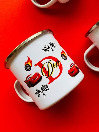 For the little racing fan, this 'Cars' themed personalised mug is a guaranteed winner. It's a fun way to make their daily milk time more exciting.