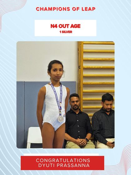 Congratulations to Dyuti Prassanna on winning a silver medal in the N4 Out Age category.