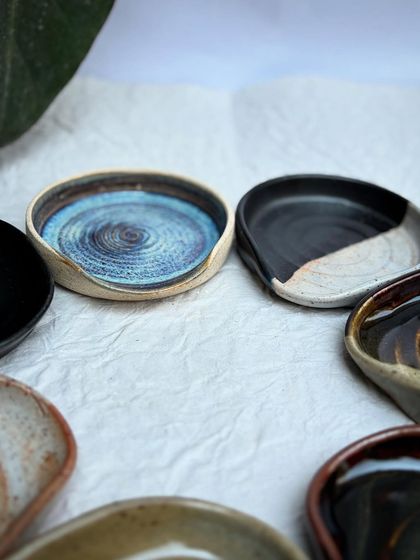 More of our spoon rest collection, including a half-and-half black and white design.