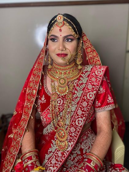 Mitali Jain - Bridal Makeup & Styling Classic Red & Gold Bridal Looks photo 18
