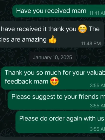 "The pickles are amazing." Simple, direct, and powerful feedback that keeps me motivated.