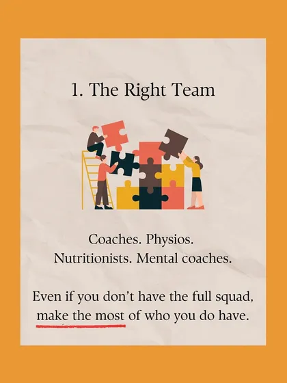 Success in sports starts with having the right team. This includes coaches, physios, and mental trainers. We provide the expert guidance you need to build your support system.