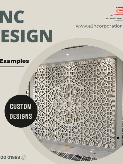 An example of a complex, multi-layered CNC design. This intricate wall panel, with its floral mandala pattern, showcases the limitless possibilities of our custom design and fabrication services.