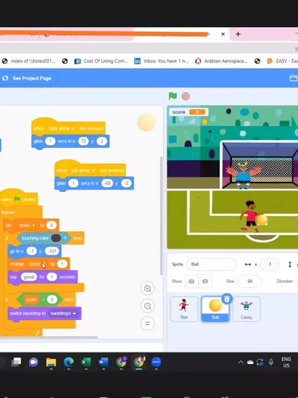 Here’s a look behind the scenes at the Scratch interface. On the left, you can see the simple, colorful drag-and-drop code blocks our students use, and on the right, you see the live football game they created. This is how we make coding visual and intuitive.