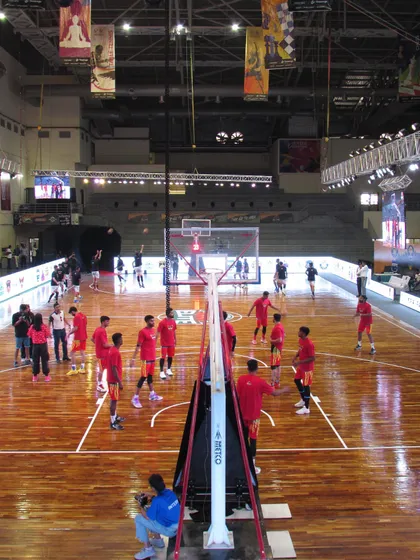 Players from a professional team warm up before a match at our stadium. Our trainees get to witness firsthand the discipline and preparation required at the highest levels of the sport.