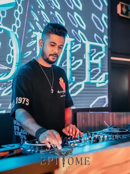 A shot from my gig at Epitome in Dubai, showing my international experience.