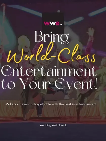 Bring world-class entertainment to your event. This image showcases our vibrant Bhangra dancers lighting up the stage.