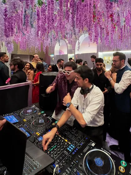 Even Karan Johar can't resist the beat. It's always fun when guests and celebrities join me at the console for a jam session.