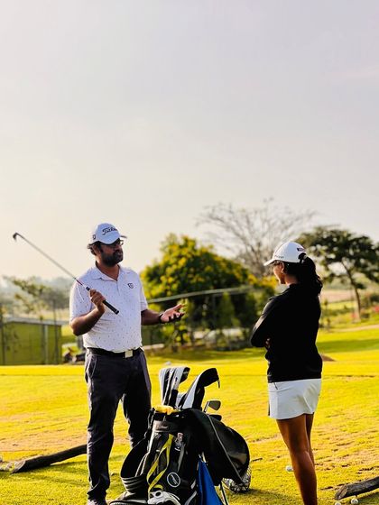 Our coaches are constantly on the range, providing hands-on instruction. From demonstrating a swing path to analyzing a student's setup, these moments of direct mentorship are where real progress is made.