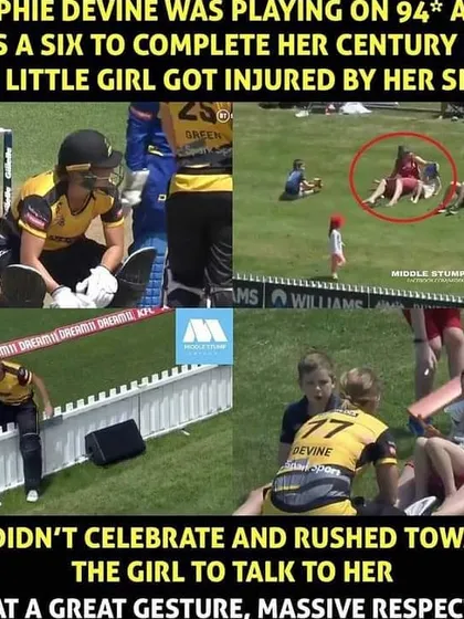 We teach our players that true character is shown both on and off the pitch. This moment from Sophie Devine is a perfect example of the sportsmanship we value.