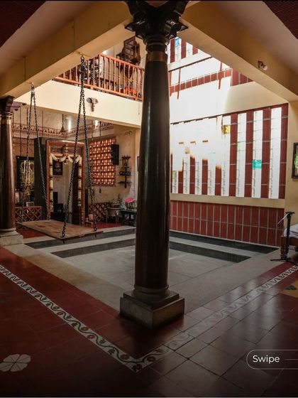 A duplicate of 157, this image showcases the grand central courtyard of the Padmaja Rao Residence, a perfect blend of tradition and elegance.