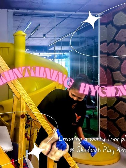 No spot is missed during our cleaning routines. We meticulously wipe down all surfaces, including slides and climbing frames, to maintain a pristine environment.