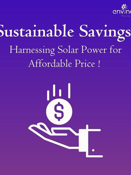 Harnessing solar power allows us to offer affordable advertising prices. This graphic communicates the benefit of sustainable savings, enabling you to boost your brand without breaking the bank.