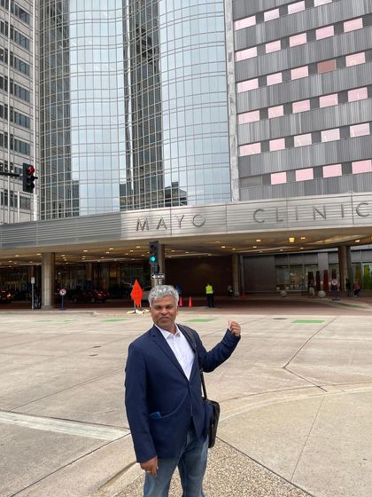 Outside the iconic Mayo Clinic building. This visit was a pilgrimage for me, reaffirming my commitment to excellence, patient-first care, and continuous learning.