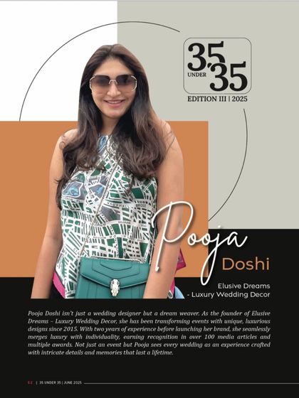 My official profile for the 35 Under 35 list, which beautifully summarizes my work and my brand, Elusive Dreams.