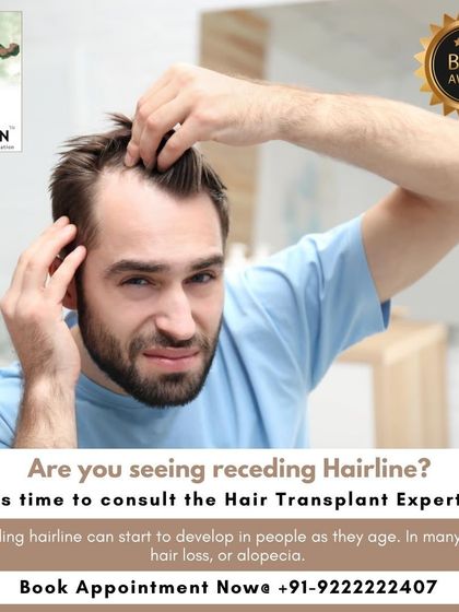 Noticing a receding hairline? It's a common issue that can be caused by aging or alopecia. The earlier you consult an expert, the more options you have to slow down the process and maintain your hairline.