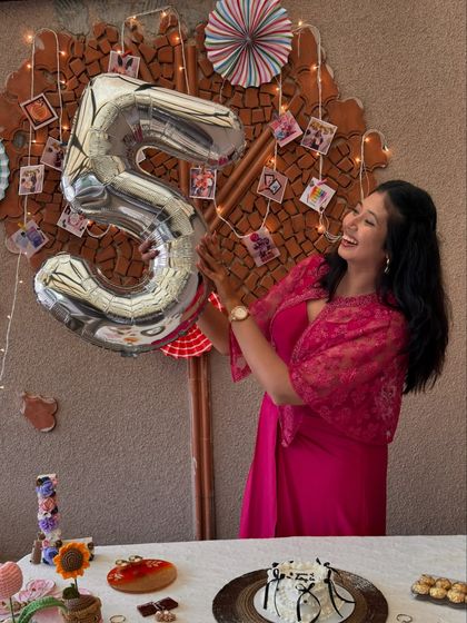 A candid shot from our anniversary, reflecting on five years of creativity, growth, and spreading happiness through our gifts.