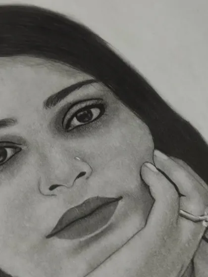 An extreme close-up of the eye, showing the individual lashes and the reflection I added to make it look realistic.