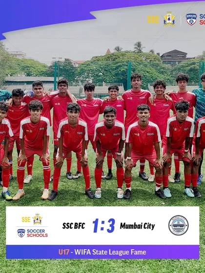 The U17 team lineup before their WIFA State League game against Mumbai City. Despite a tough result, we are proud of their effort and the lessons learned.