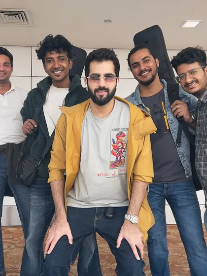 Here's the team. Me and my band, ready to travel and bring our music to your city. We are a tight-knit group of professional musicians dedicated to putting on a great show.