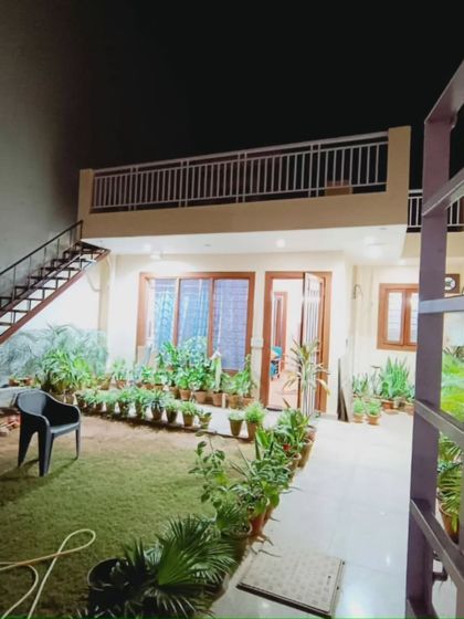 Another angle of a residential space before my landscaping work began. My goal is to take a yard like this and turn it into a personalized garden that enhances the home's architecture and provides a peaceful outdoor area.