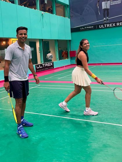 All smiles on the court. Our community is about enjoying the game and the company.