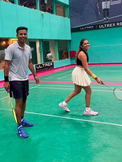 All smiles on the court. Our community is about enjoying the game and the company.