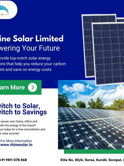 Powering your future, I provide top-notch solar energy solutions that help you reduce your carbon footprint and save on energy costs. Switch to solar, switch to savings.