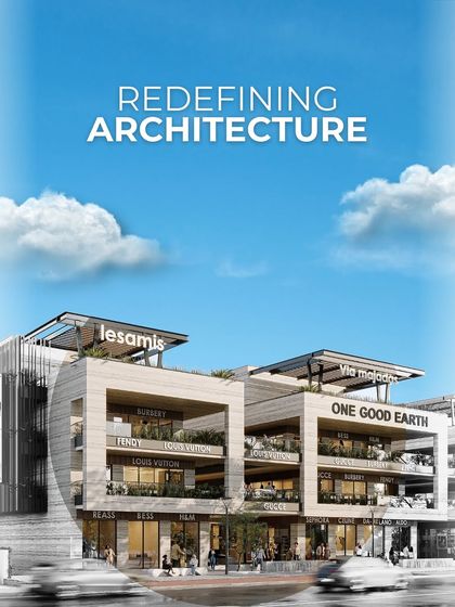 This commercial building features a stone facade that showcases timeless architecture. The interplay of light and shadow, combined with open terraces, encourages community engagement and collaboration.