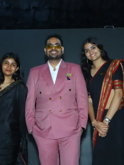 Our directors and faculty members during a moment at the Dhwani Kala Mahotsav. We work as a cohesive team to create a memorable experience for our students.