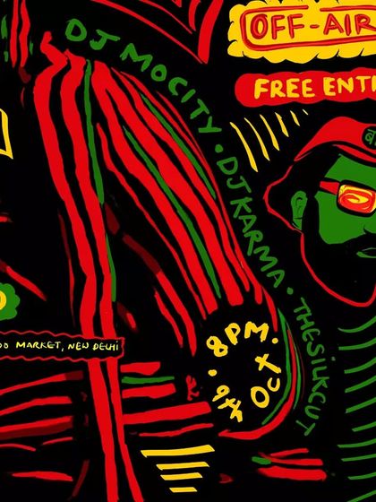 An 'Off-Air' gig at Auro, another one of my regular haunts. The artwork reflects the eclectic and vibrant vibe of these nights.