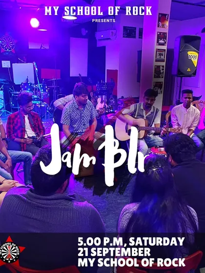 Our "Jam Blr" sessions are where the real magic happens. It's not a class; it's a musical party where you can meet fellow musicians, form impromptu bands, and just have a great time playing music together.