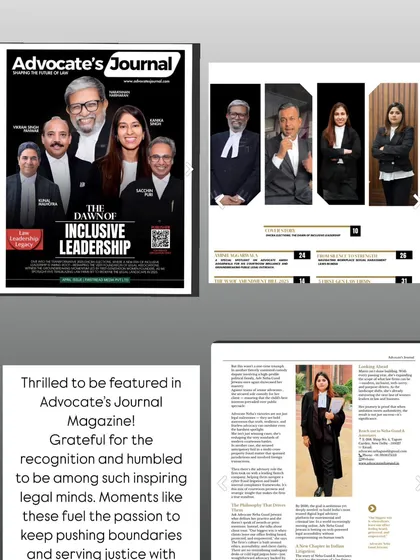 I was thrilled and humbled to be featured in the Advocate's Journal magazine among some of the most inspiring minds in the legal field. This recognition fuels my passion for serving justice and pushing the boundaries to protect my clients' rights with integrity.