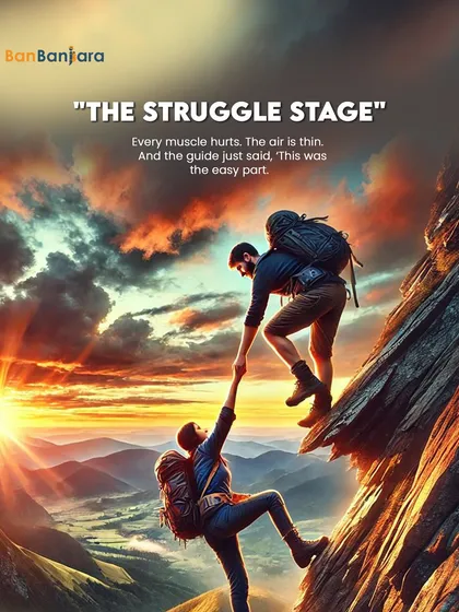 Then comes "The Struggle Stage." Every muscle hurts, the air is thin, and you wonder why you signed up for this. This is the part of the Himalayan trek that tests your limits and builds your character.