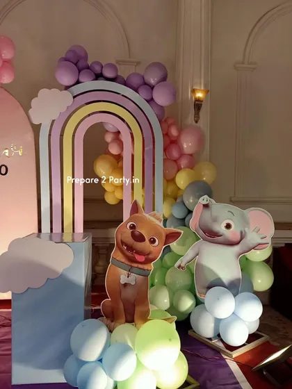 More examples of my popular Cocomelon themed birthday decorations, showcasing different arrangements with character cutouts, balloon arches, and personalized backdrops for first and second birthdays.