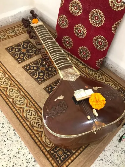 Performing the annual Vaddya Pooja on Vijayadashami. My instruments are my tools for sadhana, and I hold them with the utmost reverence and respect.