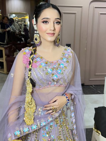 Flawless makeup for this gorgeous client on Lohri. My artist Sana created this look with a beautiful braided hairstyle.